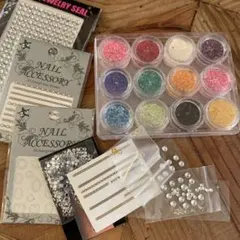 ネイルパーツセット ストーン シール グリッター