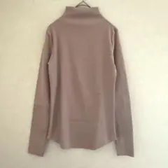 【未使用】YUAN.XI カットオフトップス　タートルネック 長袖ベージュ