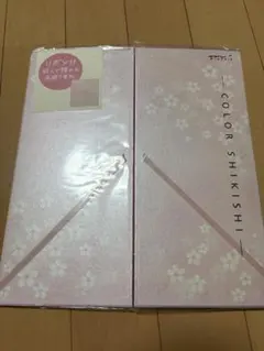 COLOR SHIKISHI ピンク 桜柄 リボン付き　両開きのサムネイル
