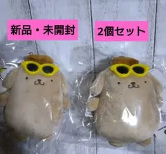 新品LOWRYS FARM ポムポムプリンぬいキーホルダー 日焼け ブラック2点 