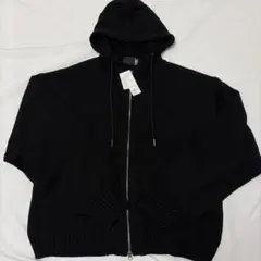 LAKOLE ブラック　ニットパーカー Mサイズのサムネイル