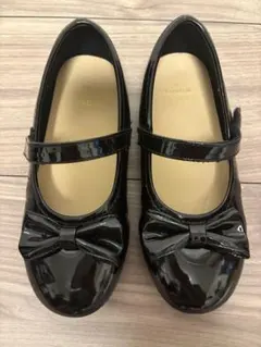 リボン付きブラックフォーマルシューズ19㎝