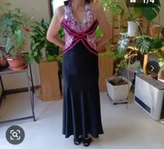 美品♥社交ダンス用ビーズ装飾ドレスコメント10%引き