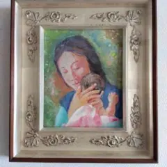 大切に保管していました☆石坂春生 女性像 金属画 特製額入り☆半額