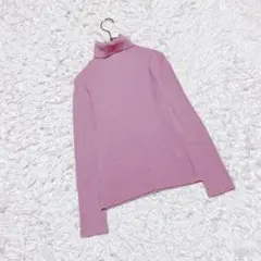 【PINORE】　タートルネックリブニット　（３８）　ウール100% 日本製