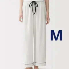 無印　着るタオル　ロングパンツ　M レディース　白のサムネイル