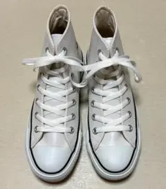 コンバース　オールスター　レザー　HI　ホワイト　22.5cm　新品