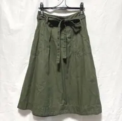 GAP カーキ 膝下丈スカートのサムネイル