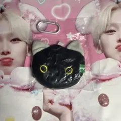 gyunyuya キャットフェイスポーチ 黒猫 猫 ガチャ ガチャガチャ ポーチ