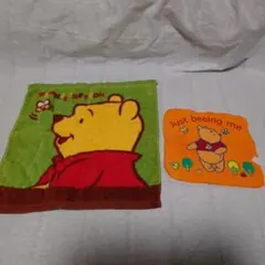 ディズニー くまのプーさん ハンドタオル ハンカチ 2点セット