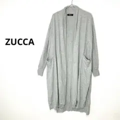 ZUCCA グレー ロングカーディガン　ゆったり