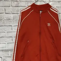アディダス ジャージトラックジャケットレッドレディースMトレフォイルロゴ刺繍87