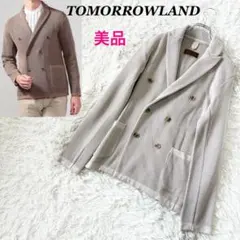 トゥモローランド ウールダブルブレストニット テーラードジャケット