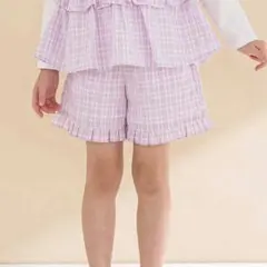 【新品タグ付き】べべ　サッカーハーフパンツ パープル