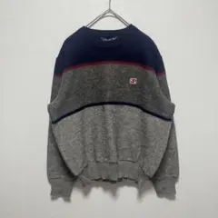 【アーノルドパーマー】RENOWN ボーダー　ニット　ラウンドネック　M