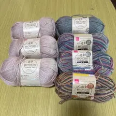 DAISO リサイクルポリエステル毛糸 7玉セット　く