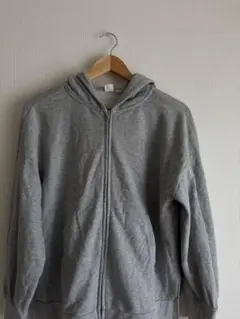 GAP グレー フード付きジップアップパーカー