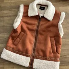 green label relaxing フェイクムートンボアベスト　140cm