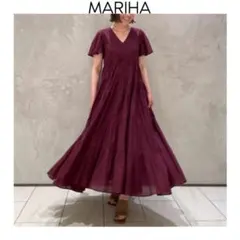 MARIHA マリハ　エンジェルのドレス　ボルドー　ワンピース　半袖　ロング
