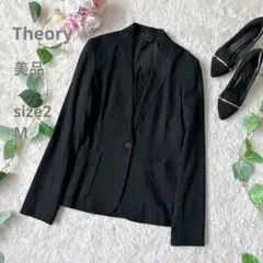 美品☆ Theory ライト テーラードジャケット 背抜き M ブラック