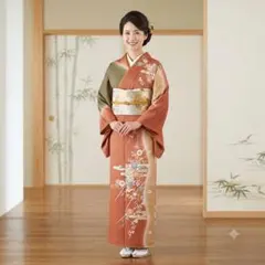 訪問着　エ霞文様　花文　暈し染め　金彩　フォーマル　未使用　しつけつき　正絹のサムネイル