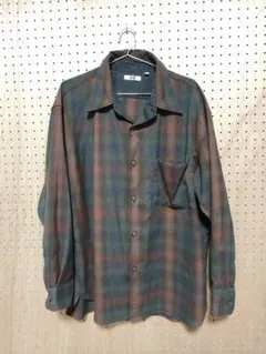 UNIQLO U チェック柄 長袖シャツ Lサイズ