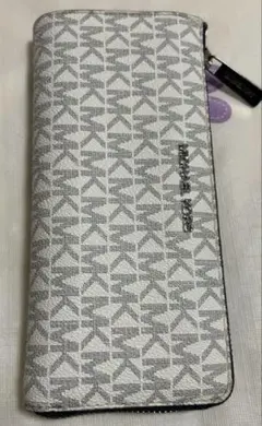 マイケルコース L字ジップ 長財布 ファスナー ブルー　青　MKシグネチャー