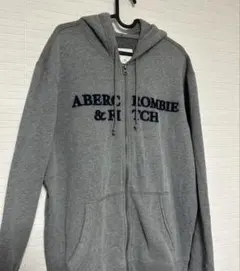 ABERCROMBIE & FITCH SOFT グレー フルジップパーカー M
