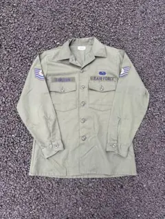 60s U.S. AIR FORCE ユーティリティシャツ米軍実物コットンサテン 