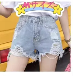 ショートパンツ デニム レディース ダメージ加工