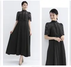 Aタイプ ブラックドレス オケージョンドレス お呼ばれドレス