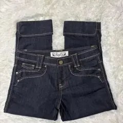 【美品】フラジール 三陽商会 クロップドデニムパンツ ロールアップ 濃紺 38のサムネイル