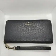 COACH コーチ 長財布 ストラップ付 シグネチャー ロング ジップC4451
