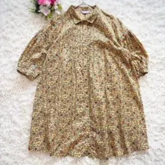 M〜L】美品 シルクロードクラブ 山本仁商店 シャツ ブラウス 花柄 綿