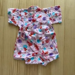 甚平　ロンパース　80サイズ　金魚柄　水玉　ピンク　女の子