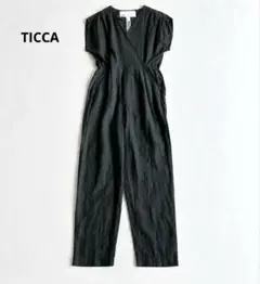 TICCA＊リネンコンビネゾン＊サイズ1＊ネイビー＊オールインワン＊紺