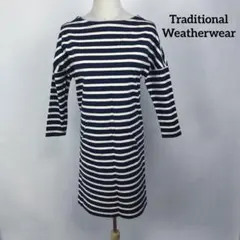 Traditional Weatherwear コットンボーダーワンピース