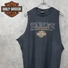 古着 00s USA製 ハーレーダビッドソン ボイシ タンクトップ ブラック L