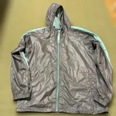 ユニクロ　メンズアウター　シャカシャカパーカー　グレー×ライトブルー　Lサイズ