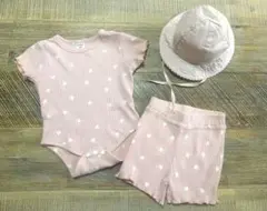 ♡ベビー♡セットアップ♡3点セット♡SHEIN/Ｈ&M帽子 ピンク ハート 無地