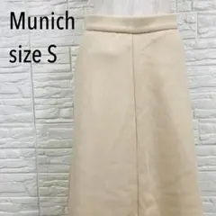 ミューニック Munich ロングスカート Aライン ベージュ Sサイズ 綿混のサムネイル