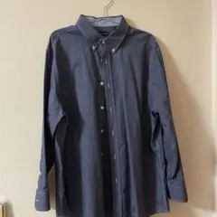 NAUTICA ネイビー チェック 長袖シャツ
