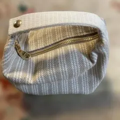 フィリピンで購入　ストライプデザインの布製ポーチ