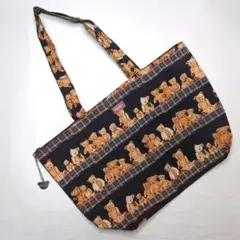 ピンクハウス　黒　くまちゃん柄　ナイロンバック　ムック本付録