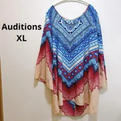 美品 ✨ Auditions マルチカラー チュニック 【XL】 夏服のサムネイル