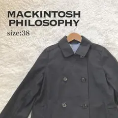 美品✨　マッキントッシュフィロソフィー　トレンチコート　ダブル　黒　38