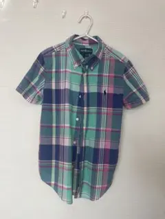Ralph Lauren 半袖チェックシャツ 7号　130