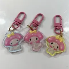 マイメロディ アクリルキーホルダー 3個セット