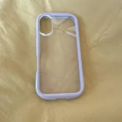 iPhone16用クリアソフトケース　ピンクグレー