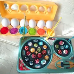 マッチングエッグ　モンテッソーリ　おもちゃ　型はめ　さかなつり